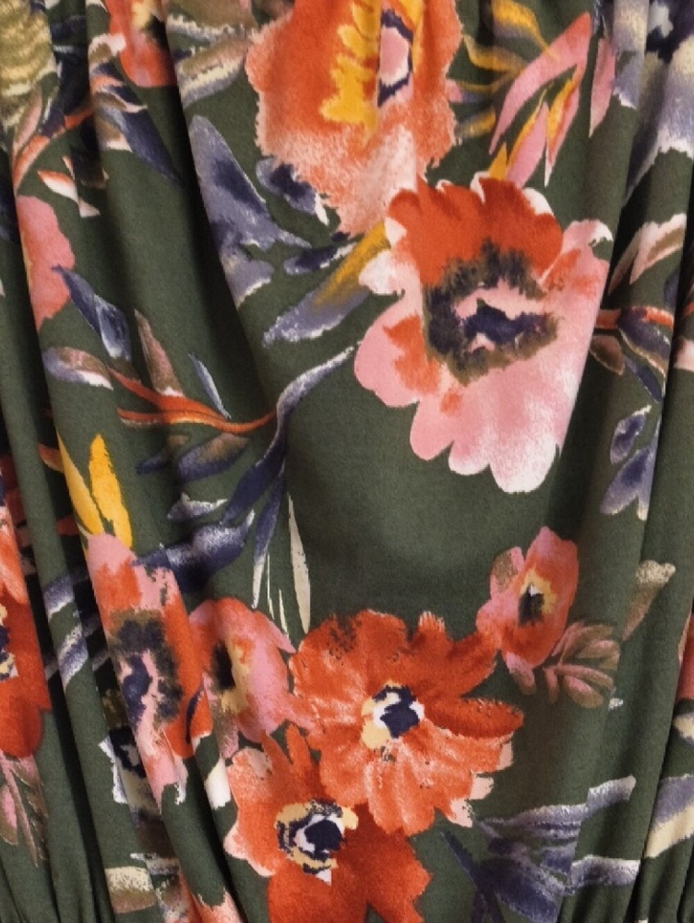 Gilli Olive Strapless Floral Jumpsuit - Picture 4 of 4